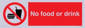 No food or drink